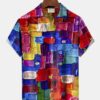 Vintage Geometric Art Print Chest Bag Men's Tall Hawaiian Shirt HWBN2765085 - Beltina