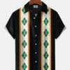 Vintage Geometric St. Patrick's Bowling Hawaiian Shirt HWBN2765221 - Beltina