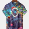 Vintage Gorilla Funny Christmas Lights Holiday Hawaiian Shirt HWBN2765147 - Beltina