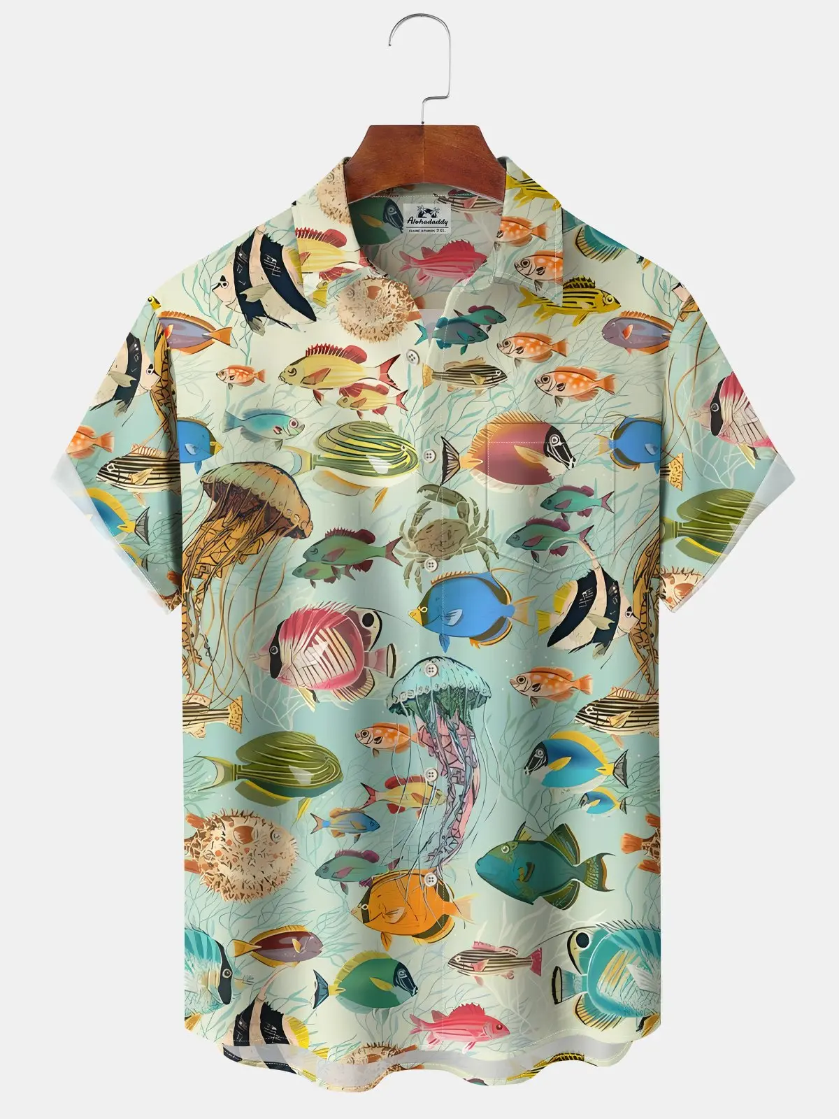 vintage-hawaiian-sea-life-tropical-fish-gradient-vacation-hawaiian-shirt