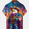 Vintage Holiday American Flag Eagle Independence Day Fireworks Hawaiian Shirt HWBN2765260 - Beltina