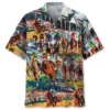 Vintage Horse Racing Art Hawaiian Shirt HWBN2763379 - Beltina
