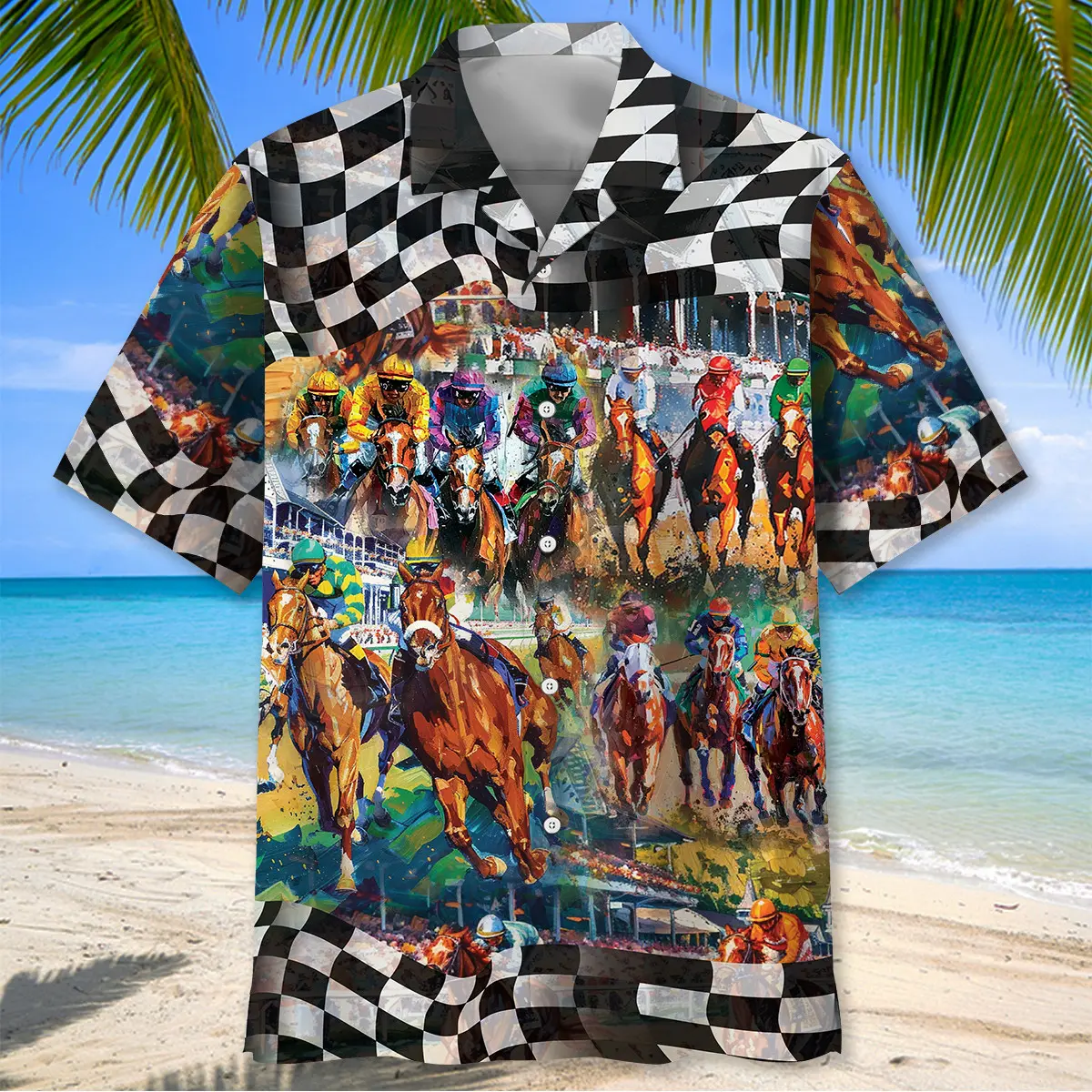 vintage-horse-racing-checkered-hawaiian-shirt-1