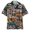 Vintage Horse Racing Checkered Hawaiian Shirt HWBN2764924 - Beltina