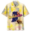 Vintage Indiana State Art Hawaiian Shirt HWBN2764570 - Beltina