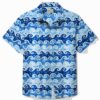 Vintage Japanese Wave Blue Men's Art Shirt Ukiyoe Stretch Quick-drying Button Hawaiian Shirts HWBN2765304 - Beltina