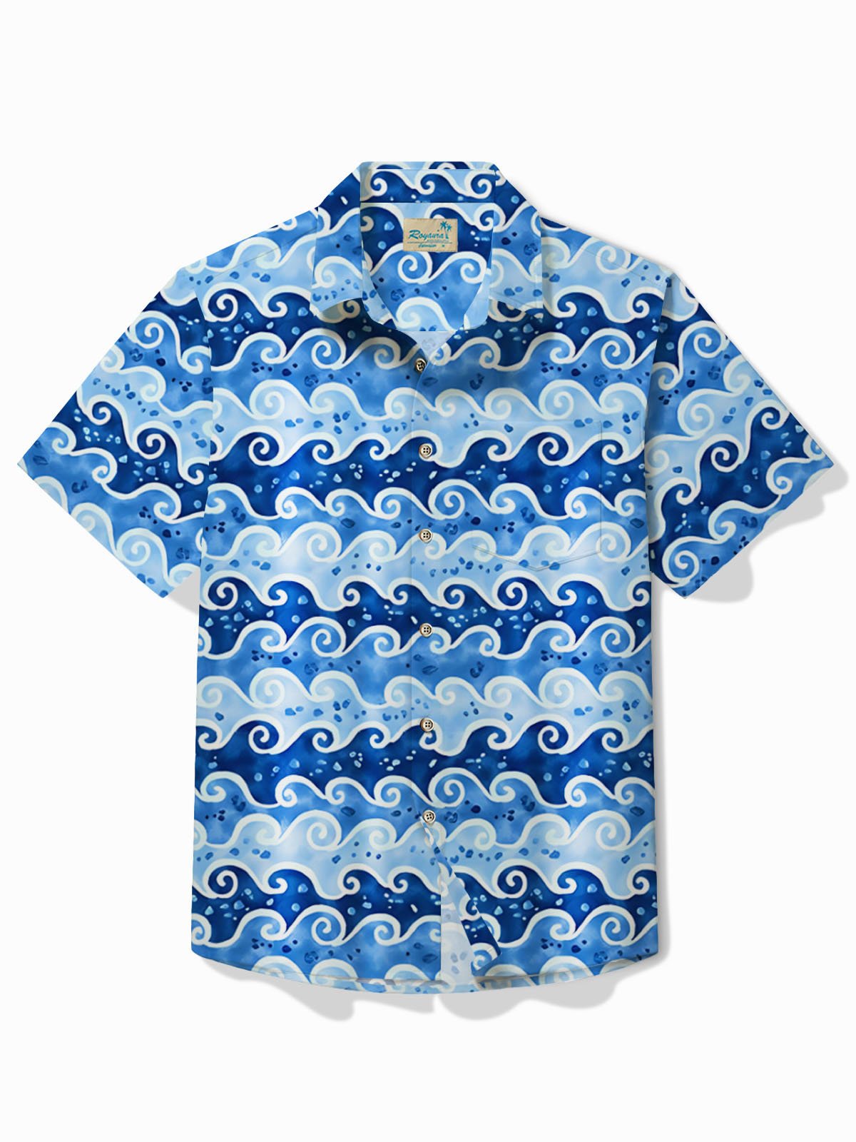 vintage-japanese-wave-blue-mens-art-shirt-ukiyoe-stretch-quick-drying-button-hawaiian-shirts