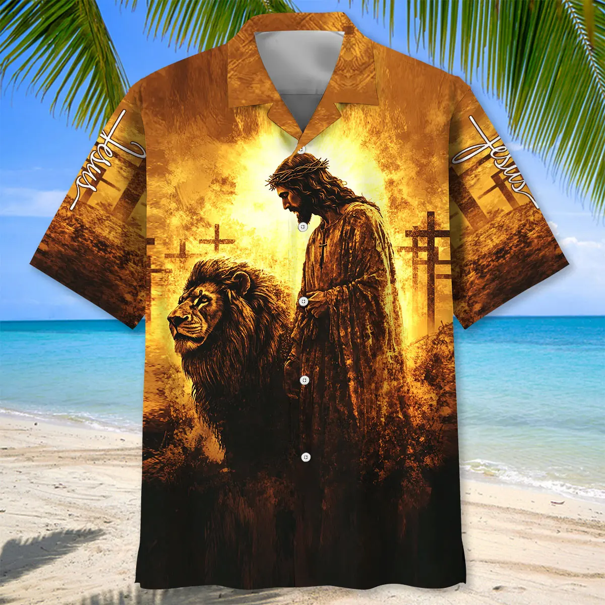 vintage-jesus-and-lion-art-hawaiian-shirt-1