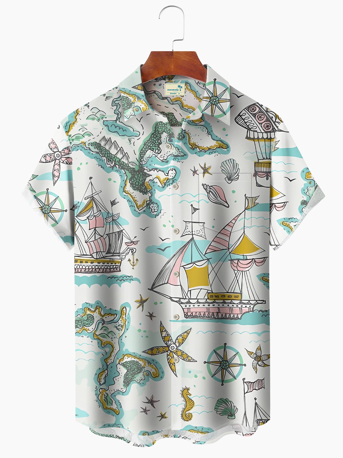 vintage-nautical-ship-travel-map-hawaiian-shirt