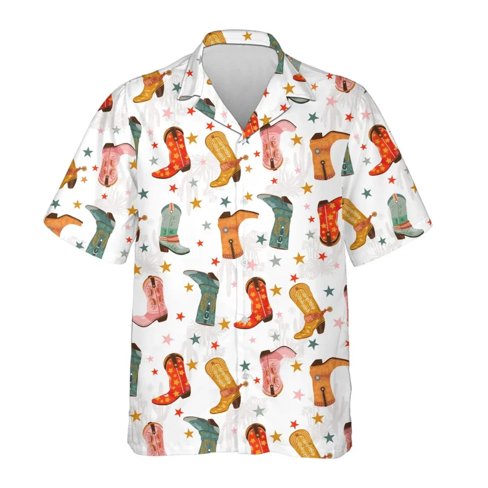 Western Cowgirl Boots Rodeo Cowgirl Kentucky Derby Unisex Hawaiian Shirt Aloha Shirt HWBN2765706 - Beltina