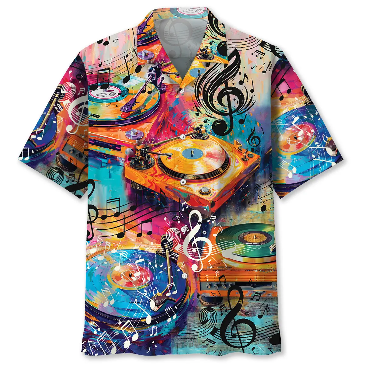 vinyl-record-player-art-hawaiian-shirt