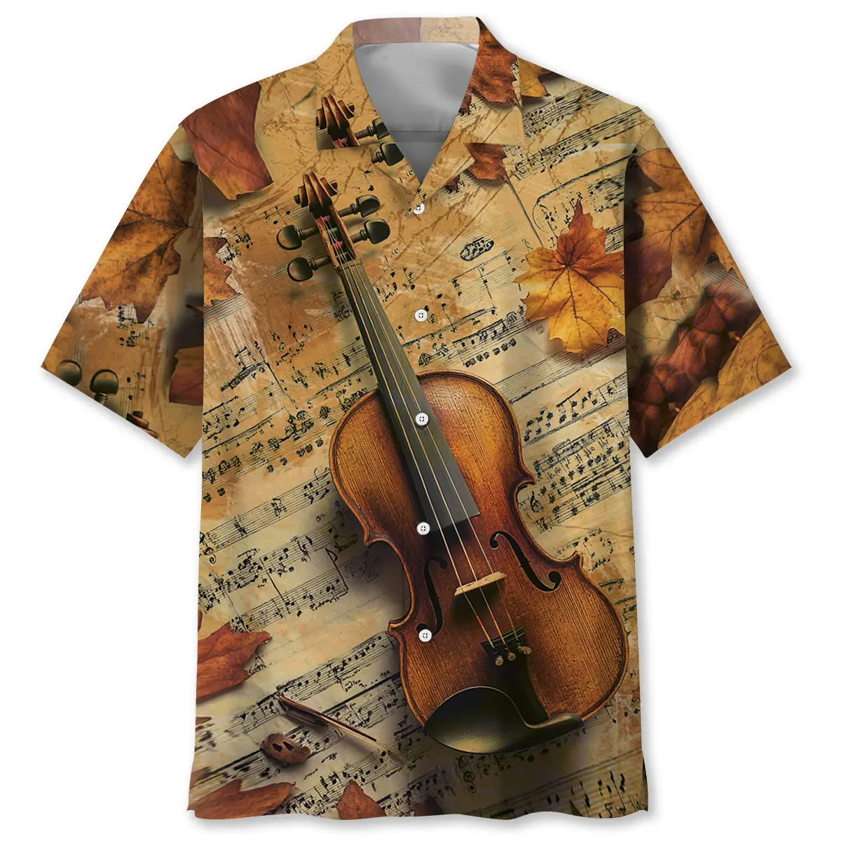violin-vintage-maple-leaf-hawaiian-shirt
