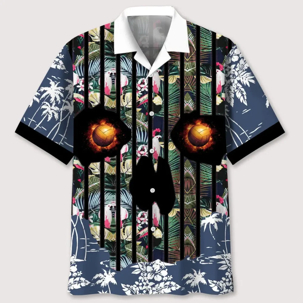volleyball flower skull hawaiian shirt HWBN2762654 - Beltina