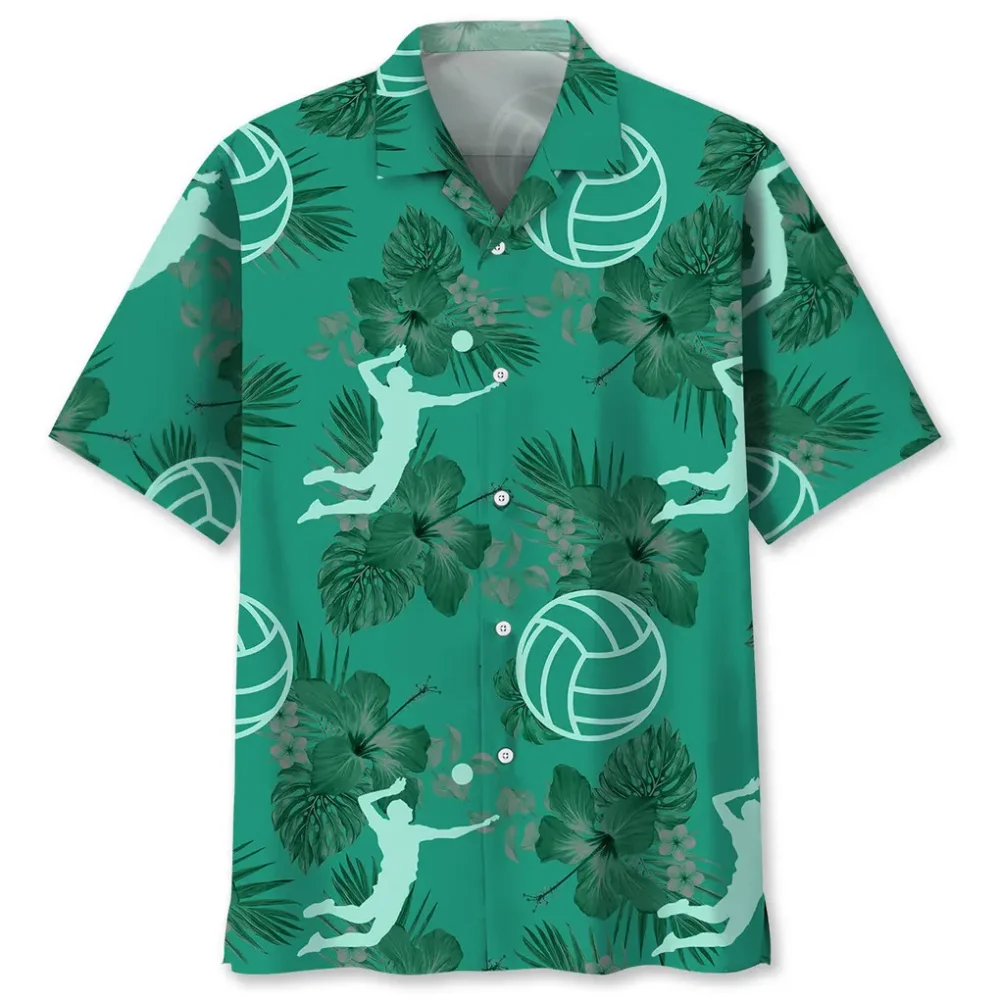 Volleyball Kelly Green Hawaiian Shirt HWBN2762662 - Beltina