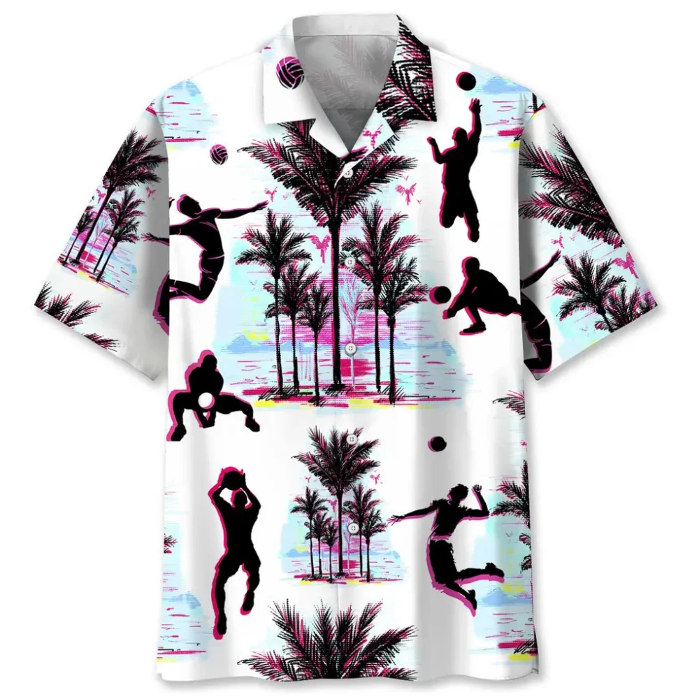 Volleyball Palm Trees Hawaiian Shirt HWBN2762667 - Beltina