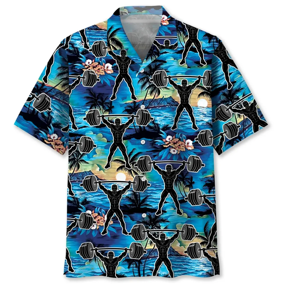 Weight Lifting Gym Tropical Hawaiian Shirt HWBN2763018 - Beltina