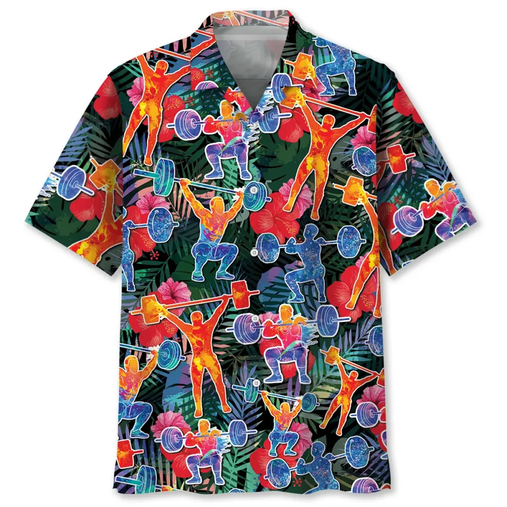 Weight Lifting Tropical Hawaiian Shirt HWBN2763015 - Beltina
