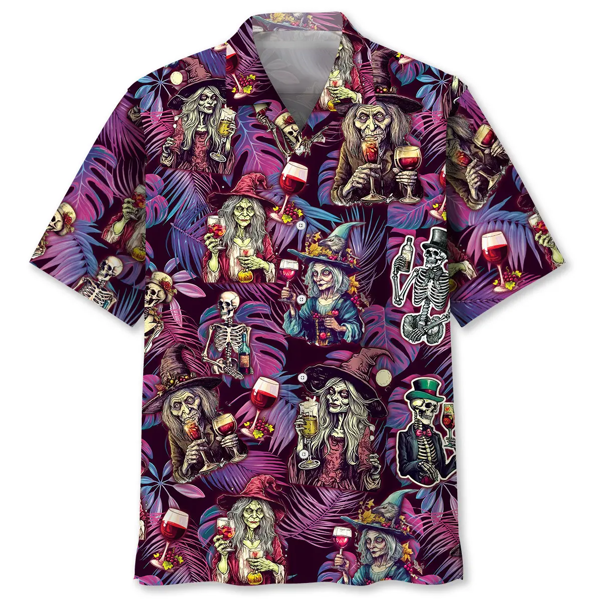 witch-wine-hawaiian-shirt