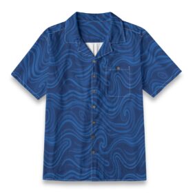 Deep Blue Current Beach Shirt