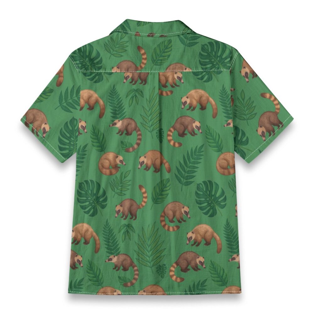 Civet Jungle Vine Earth Tone Hawaiian Shirt product image, view 5