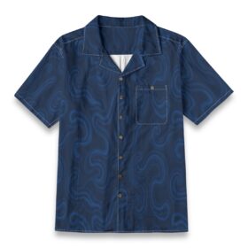Teal Tide Line Resort Shirt